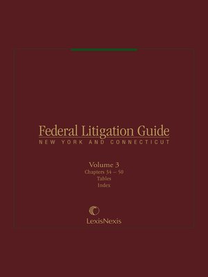 cover image of Federal Litigation Guide: New York and Connecticut 